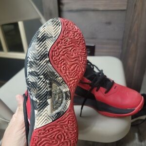 Kids Red and Black Athletic Shoes